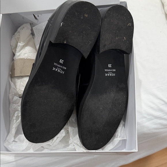 Jonak Paris Black Leather Loafers - Picture 3 of 6